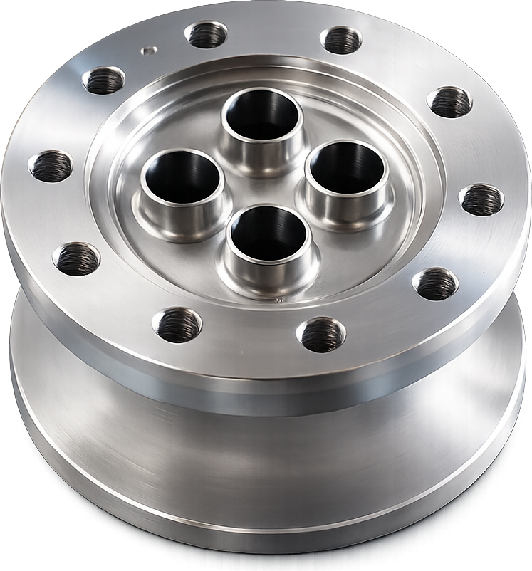 Pièce circulaire usinée de précision, type bride ronde